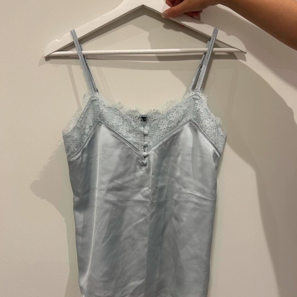 Abercrombie & Fitch Light Blue Lace Cami Brand New